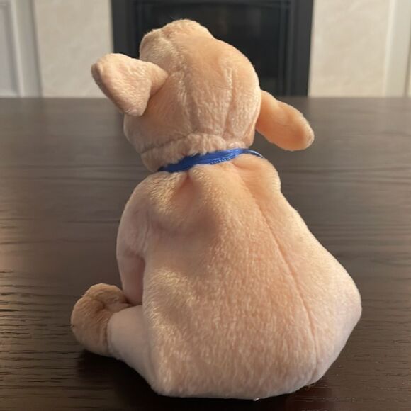 Vintage Ty Beanie Baby 1999 Knuckles the Pig w Blue Bow Excellent Condition 7” - Picture 4 of 6